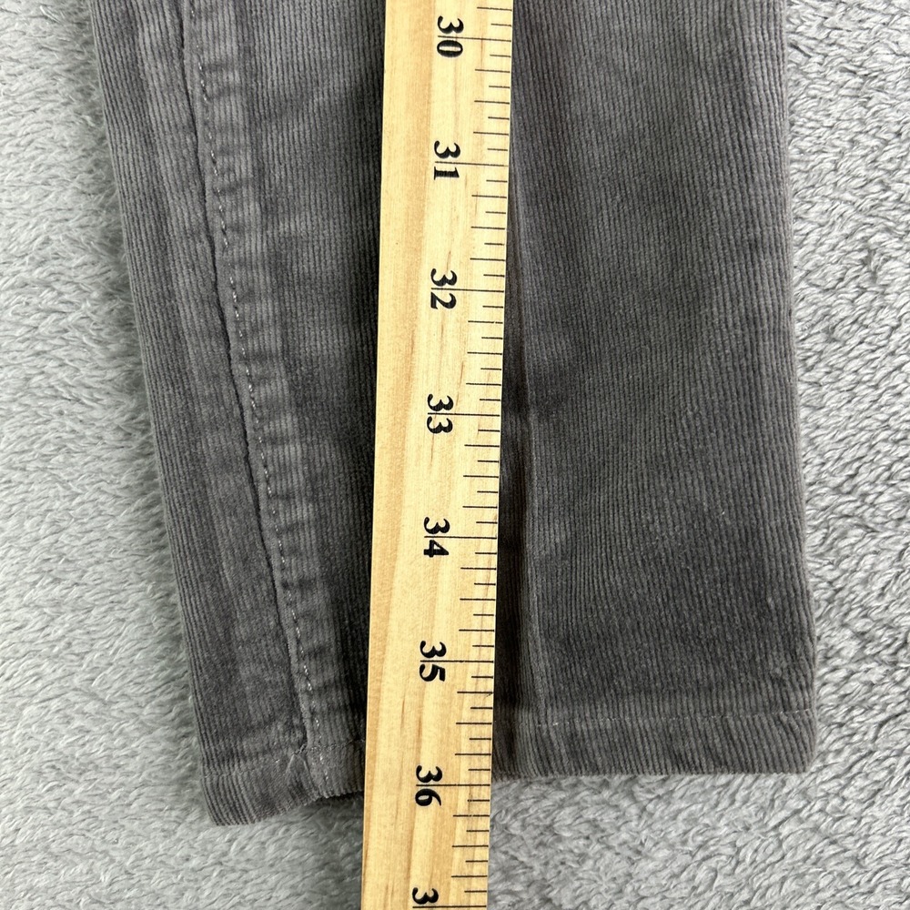 LOFT Womens 6 Gray Corduroy Curvy Skinny Stretch Pants Career Boho College Y2K - Picture 10 of 13